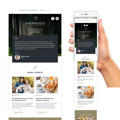 Sherwood Financial Email design