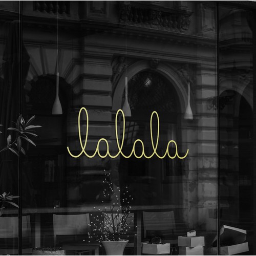"lalala" Carefree Custom Wordmark