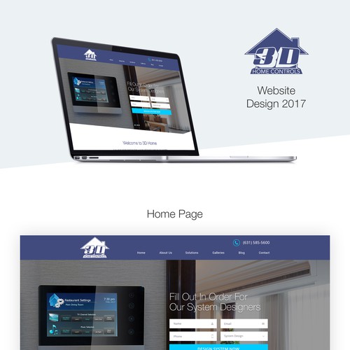 3D Home Controlling Website Design