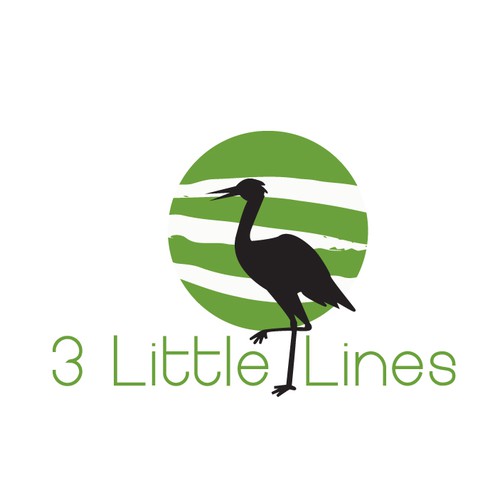 Create a poetic japanese logo for 3 Little Lines