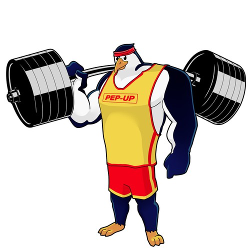 Pep-up penguin logo
