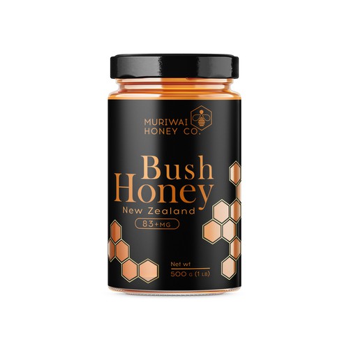 Bush honey label