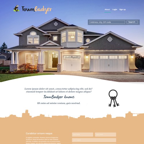 Real estate landing page