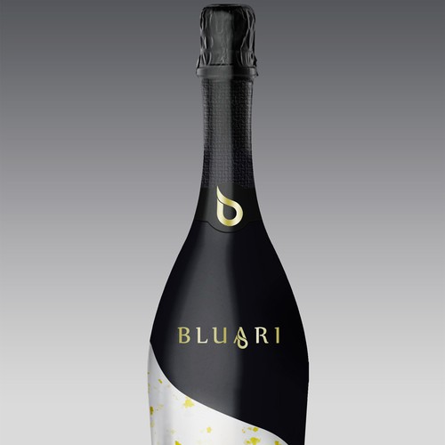 label for a bottle of Bluari Water.