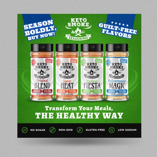 Banner ad for seasoning brand