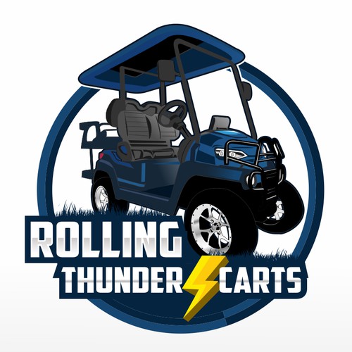 Emblem logo concept for Rolling Thunder Carts
