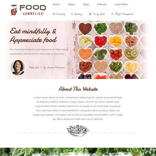 Foodie Health Businesswoman Website