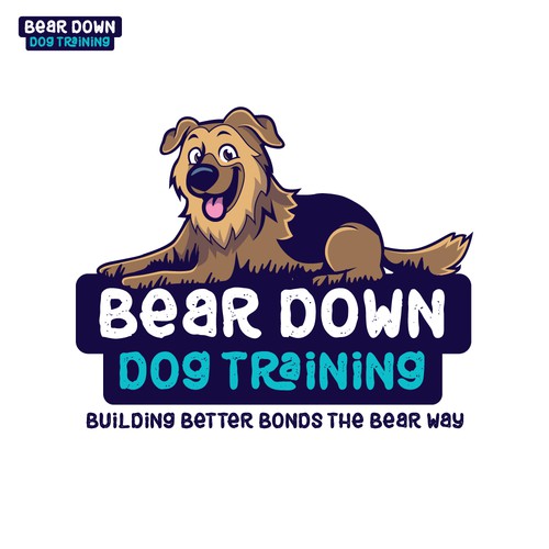 Design a soft simple illustration of our mascot for a logo/brand for a women owned dog training business