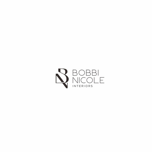 simple logo for bobbi nicole interiors