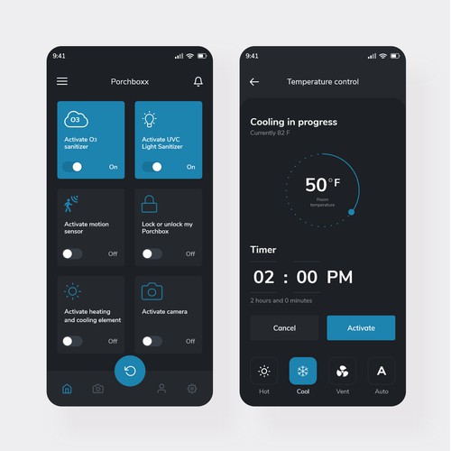 Electronic Package Delivery Box App Design