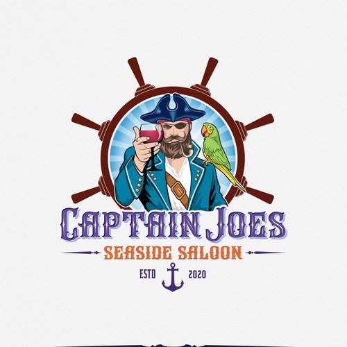 logo concept for seaside saloon