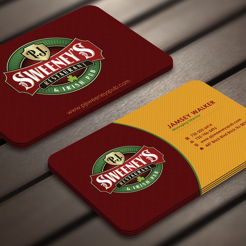 Irish Pub Business Card Design