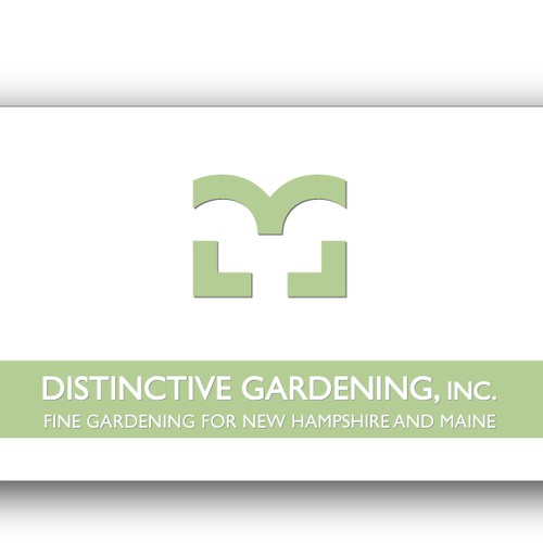 a logo for Distinctive Gardening