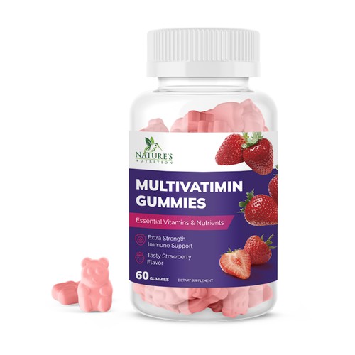 Label design for Nature's Nutrition Multivitamin Gummies