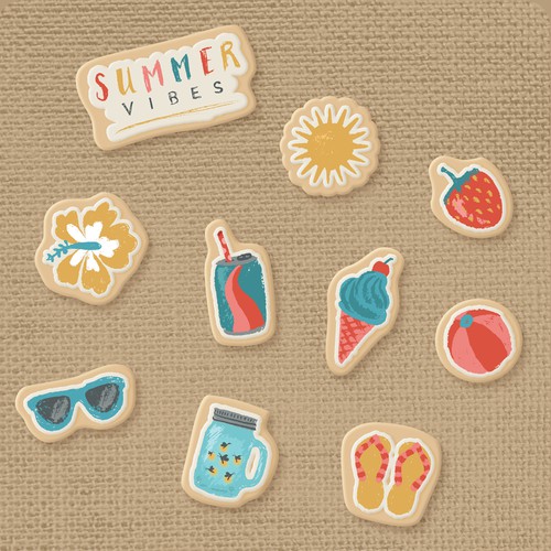 Summer Cookie Illustrations