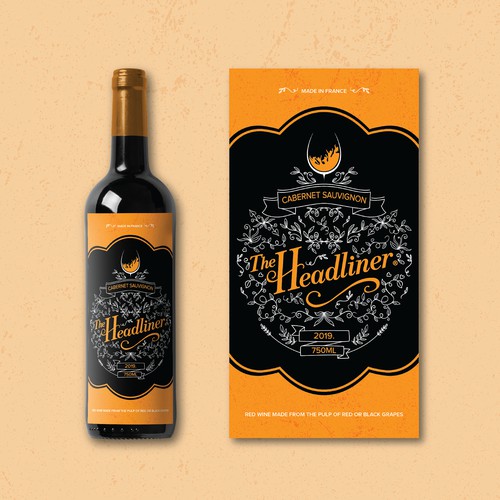The Headliner wine label re-brand