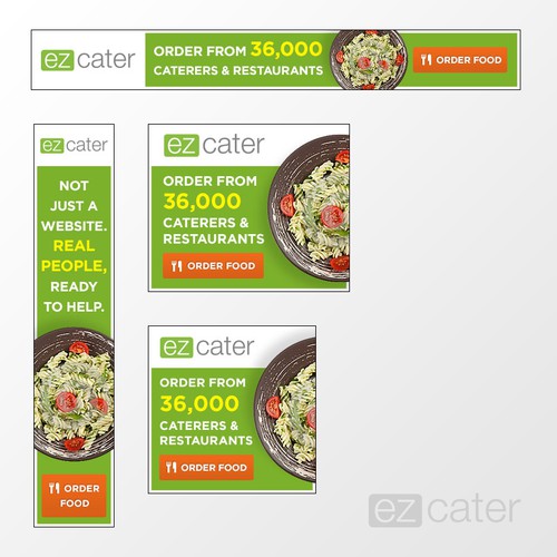 Fresh banner ads for web marketplace ezCater.com