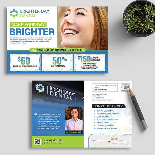 Dental EDDM postcard design