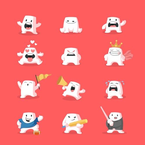 Marshmallow Stickers for messengers
