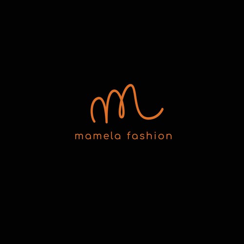 A free hand feminine logo for Mamela fashion