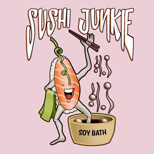 SUSHI JUNKIE - Winning T-Shirt Design