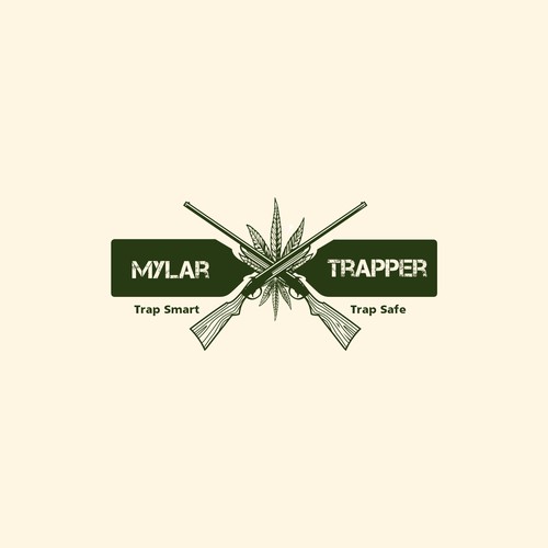 Logo Design for Marijuana Packaging Business Incorporating Fur Trapper Character