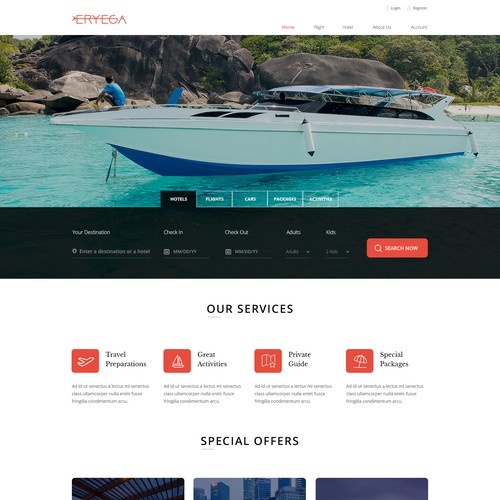 Modern Design For A travel Agency