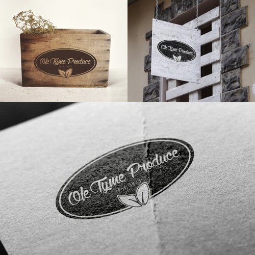 Vintage look logo for a produce company
