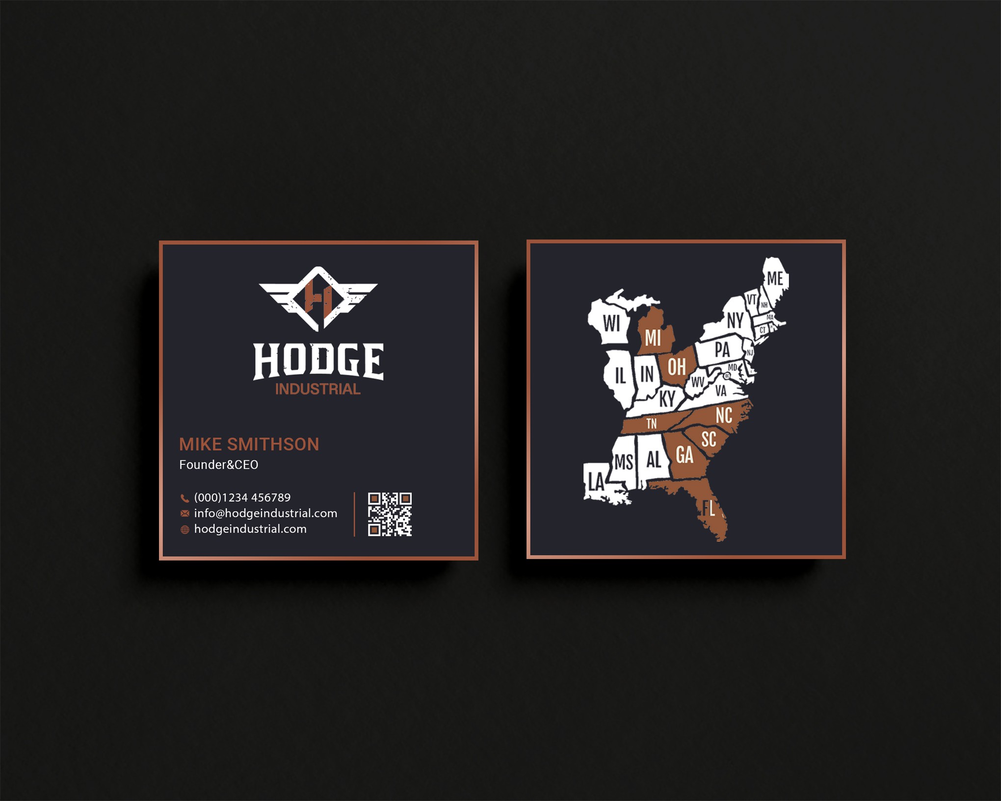 Unique and Cool Industrial Equipment Business Card