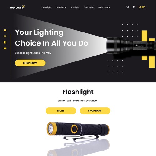 Shopify e-commerce store. Everbeam Website Design.