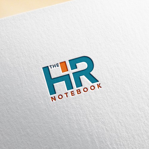 Modern logo concept for HR notebook