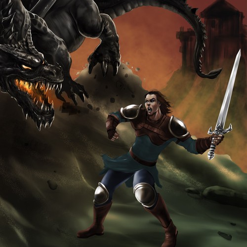 Dragon Hunter Graphic Novel Cover Art Concept