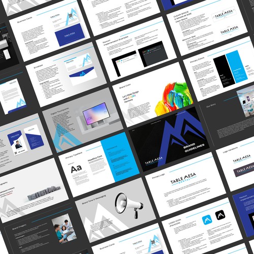 Table Mesa Dental: Brand Guide Design