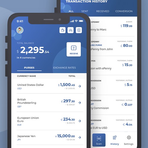 Multi-currency Wallet App