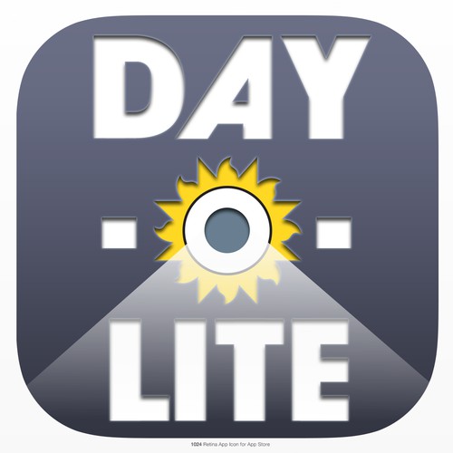 Create a bold and intuitive mobile app icon for a lighting manufacturer.  