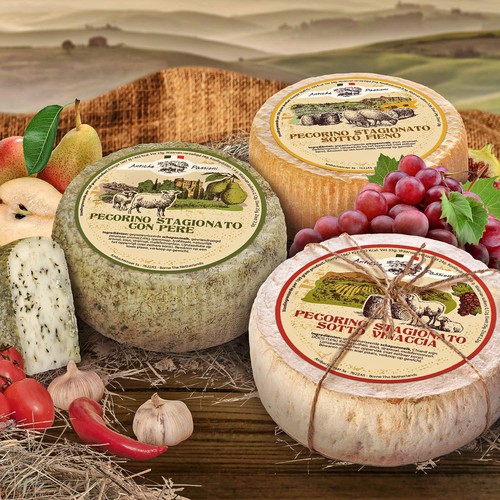 Label design for Holland cheese