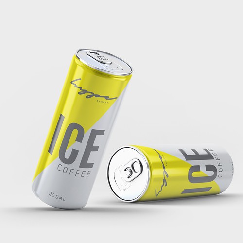 Ice coffee label design