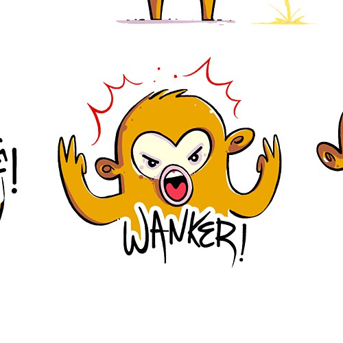 Cheeky Monkey Stickers