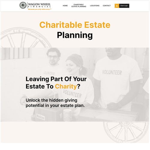 Sales Landing Page Design for Wagon Wheel Financial