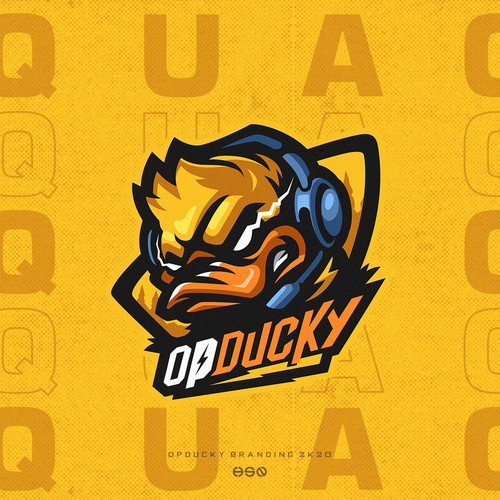 OP Ducky Duck Mascot Logo