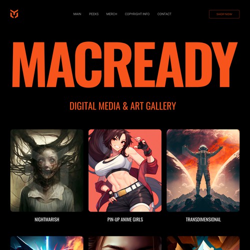 Online store for art pieces created via Midjourney