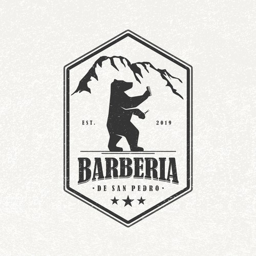 Vintage Logo for Barberia De San Pedro