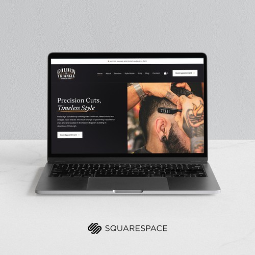 Golden Triangle Barber Shop | Squarespace Website Design & Development