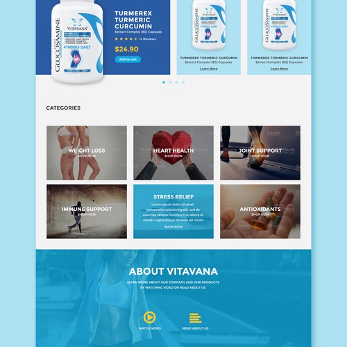 Web page design for pharmaceutical company