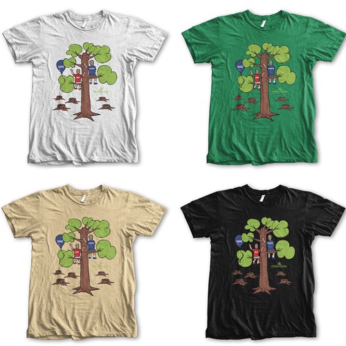 Create an attractive t-shirt for a reforestation social business