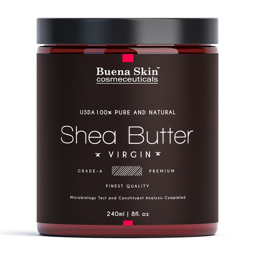 Elegantnt label for Shea butter.