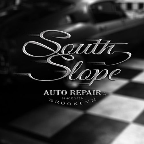 Create a simple and vintage logo for Brooklyn Auto Shop