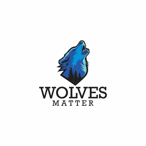 logo concept for wolves matter