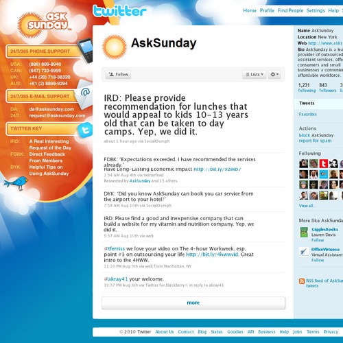 Design an amazing Twitter background for AskSunday