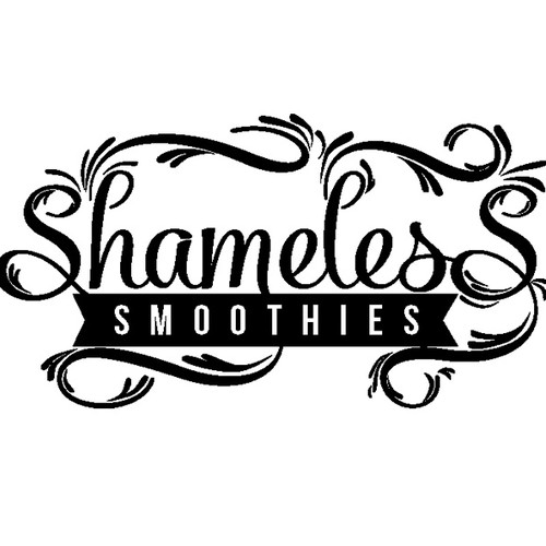 Create a simple and stylish logo for Shameless Smoothies